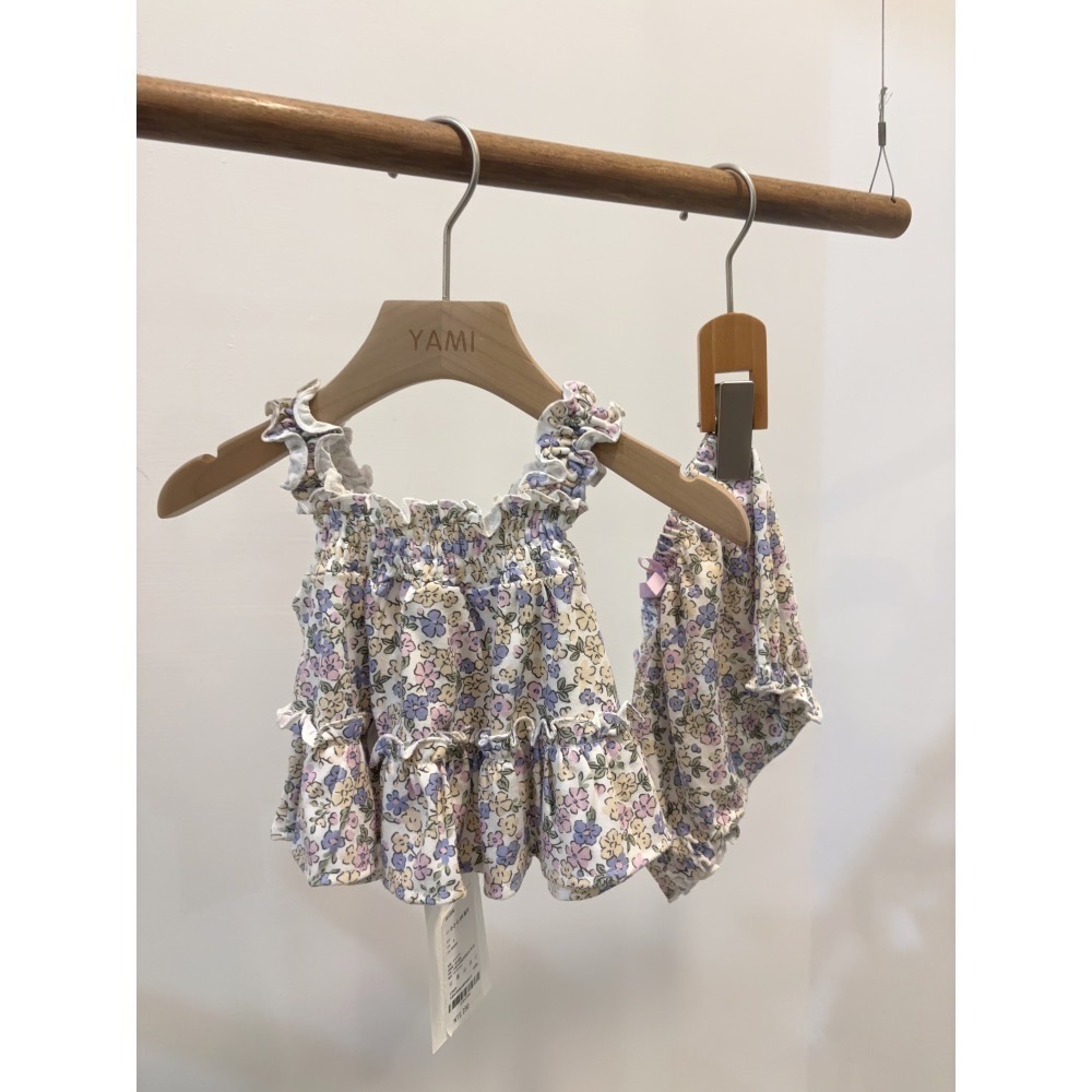 10481紫花套裝/8折-細節圖2