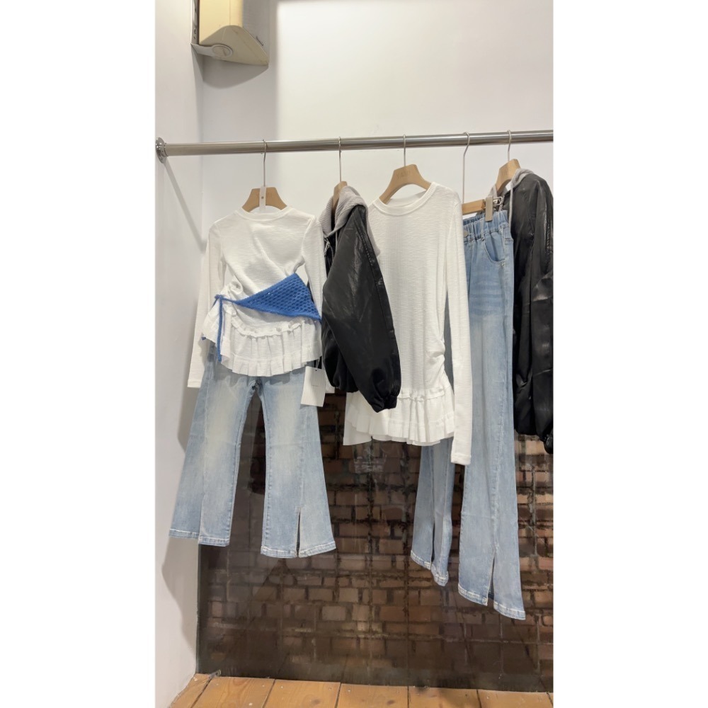 10597大女孩開岔小喇叭褲-細節圖2