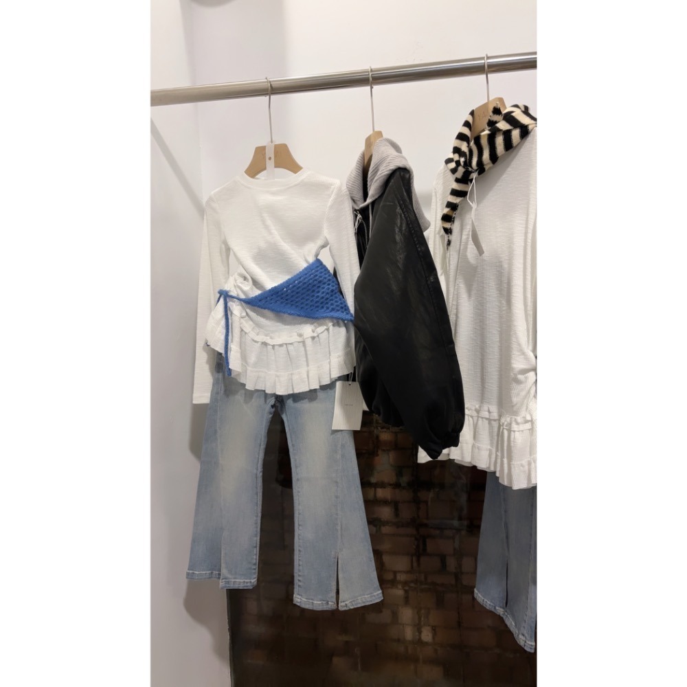 10597大女孩開岔小喇叭褲-細節圖3