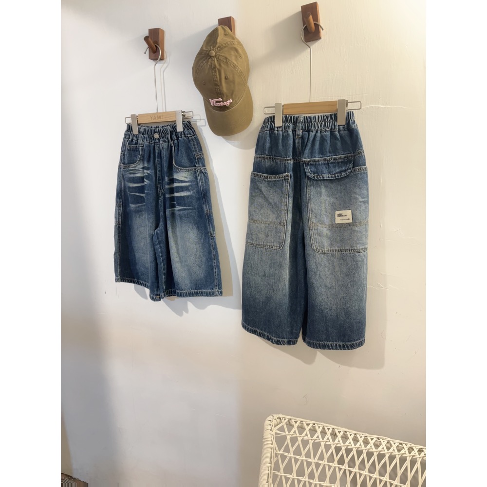 11033大男女孩刷痕牛仔褲/版大-細節圖2