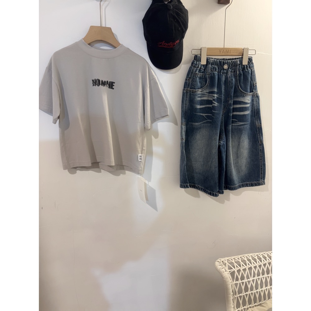 11033大男女孩刷痕牛仔褲/版大-細節圖3