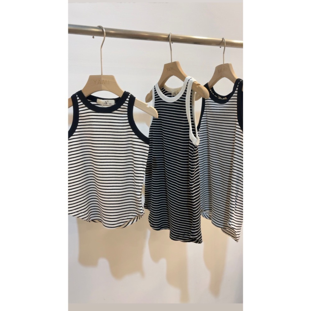 11057單一價大女孩橫條背心-細節圖2