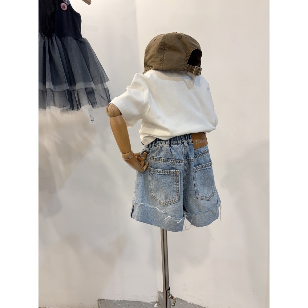 11070單一價大女孩孩反摺短褲-細節圖2