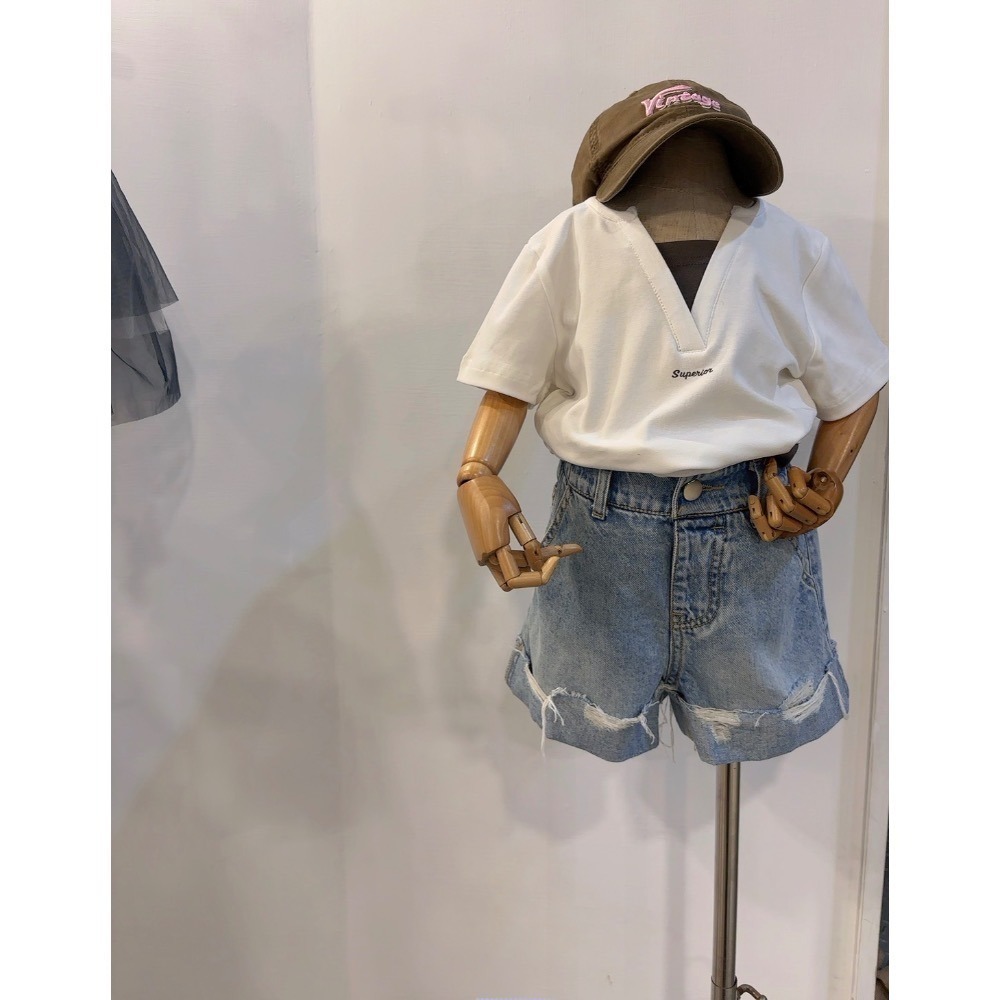 11070單一價大女孩孩反摺短褲-細節圖3