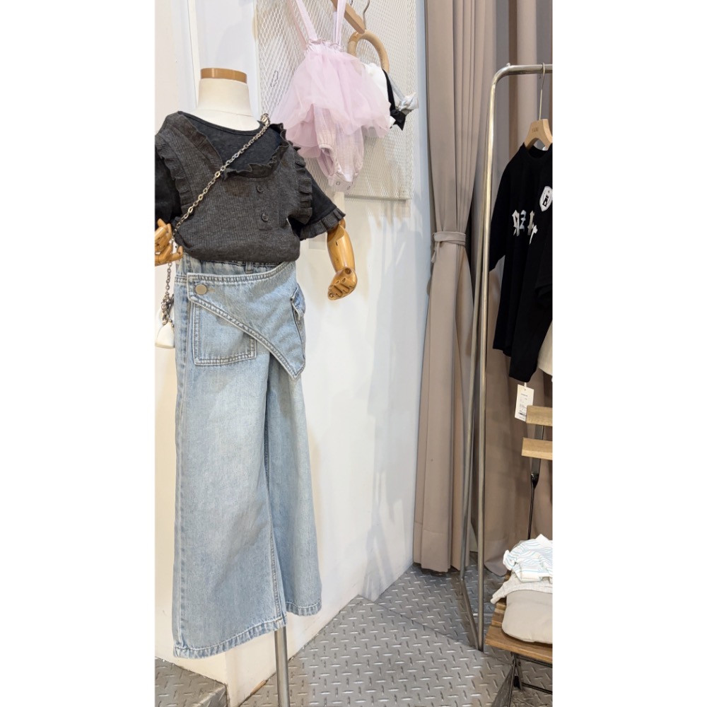 10928大女孩造型牛仔褲-細節圖2