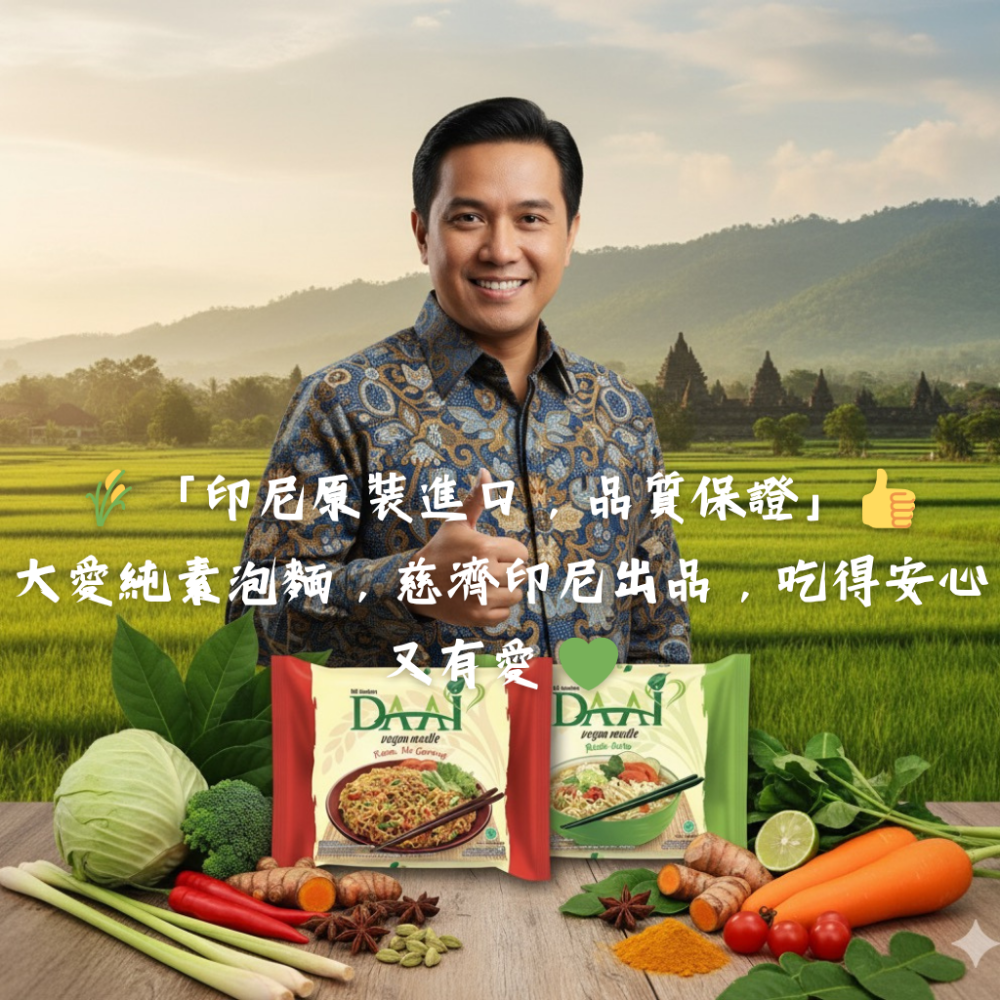 印尼大愛純素泡麵 85g（炒麵）｜素食炒麵 清湯麵｜Halal 清真 無防腐劑 無味精｜健康即食麵-細節圖6
