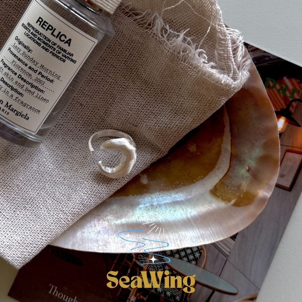 汐影 SeaWing｜人氣款!! S925銀  ✿月亮彎彎✿  戒指 飾品  銀飾 純銀戒-細節圖3