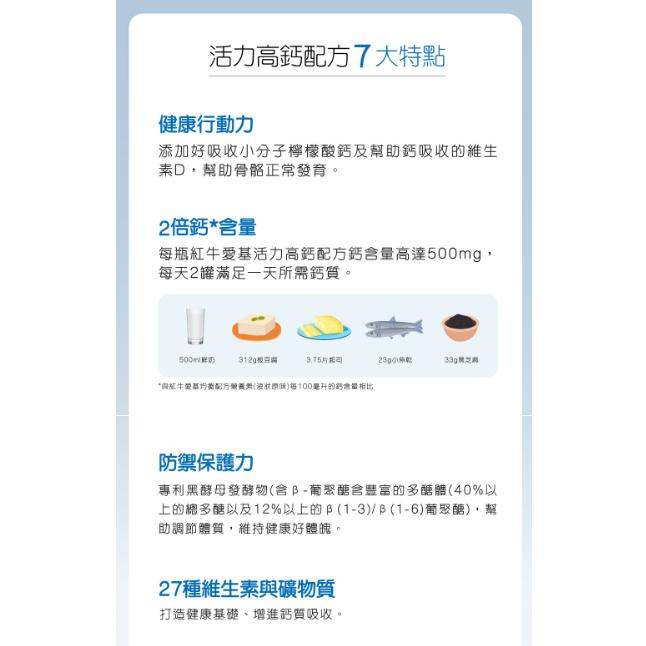 【保證公司貨紅牛愛基 活力高鈣配方 原味低糖/清甜-237ml×24罐/箱 活力蛋白配方 原味/珍奶-250ml×24罐-細節圖8