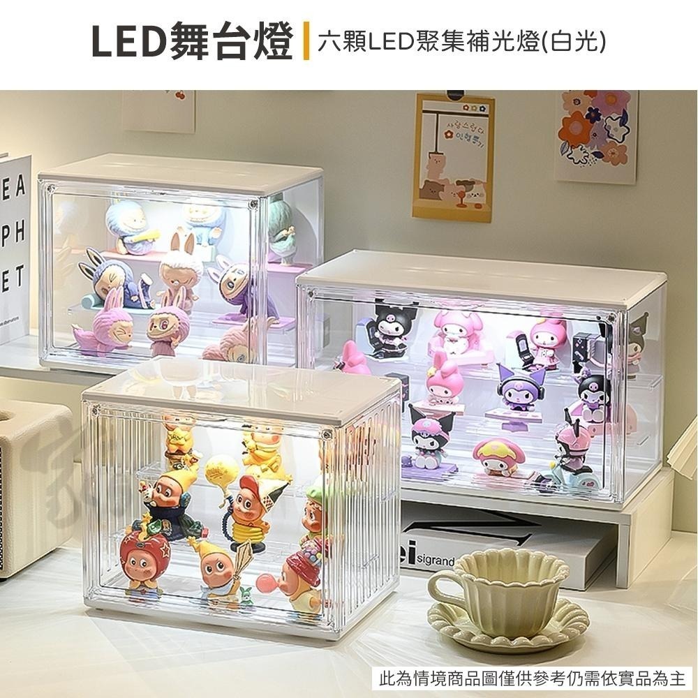 LED公仔展示盒【聲控亮燈】燈光展示櫃 帶燈公仔盒 盲盒燈光展示 展示櫃 化妝品收納盒 鞋盒 鞋架 包包展示盒-細節圖7