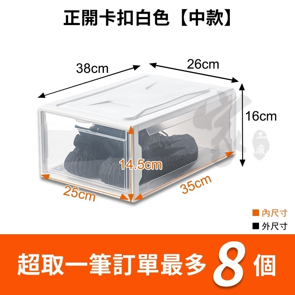 超高透明鞋盒【磁吸式 高透明】加厚硬板鞋櫃 正開側開 磁吸透明鞋盒 防塵鞋盒 升級款 鞋櫃 鞋架 鞋櫃收納櫃 透明鞋櫃-規格圖9