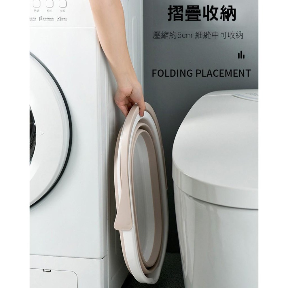 折疊水桶【台灣現貨】可折疊拖把桶 儲水 露營用品 洗臉桶 水桶 戶外水桶 壓縮水桶 露營水桶 提水桶 伸縮水桶 釣魚桶-細節圖2