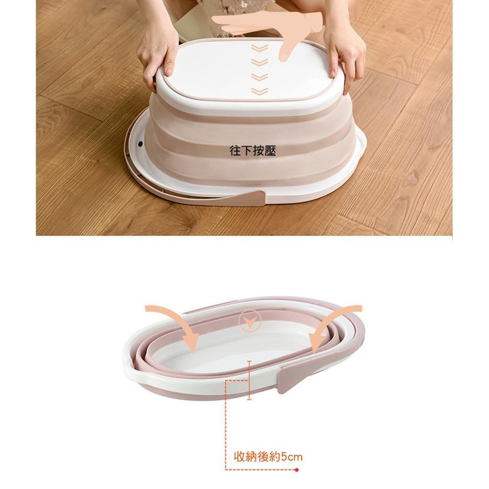 折疊水桶【台灣現貨】可折疊拖把桶 儲水 露營用品 洗臉桶 水桶 戶外水桶 壓縮水桶 露營水桶 提水桶 伸縮水桶 釣魚桶-細節圖3