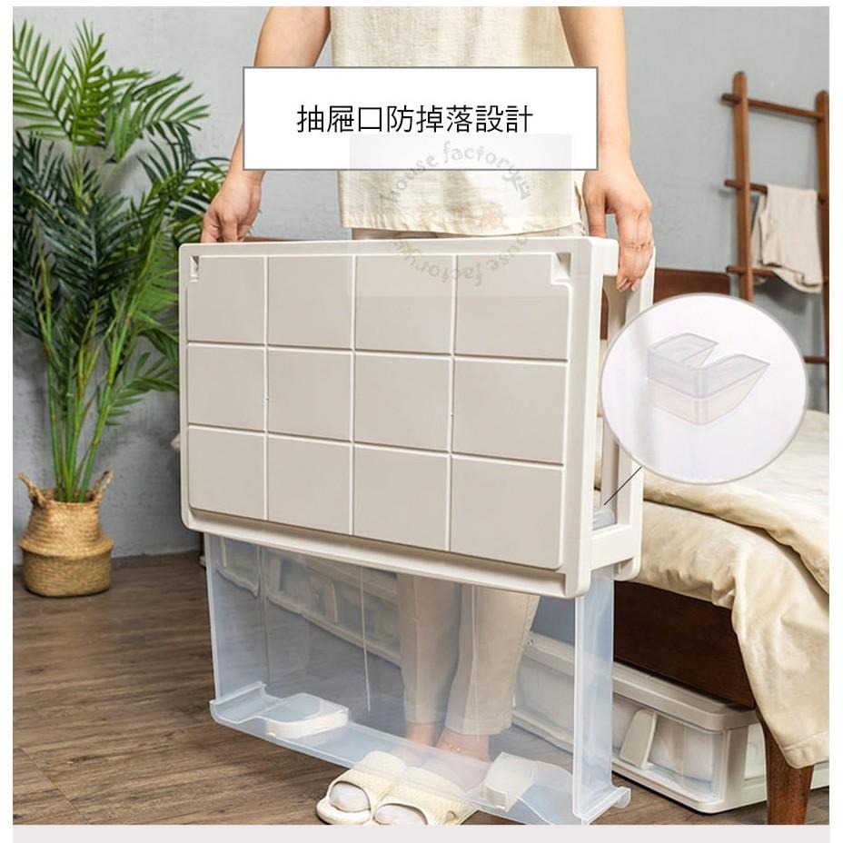床底整理收納箱【台灣出貨】無印風 置物架 收納 衣服收納 內衣收納箱 收納箱 利用床底空間 整理箱 台灣現貨-細節圖3