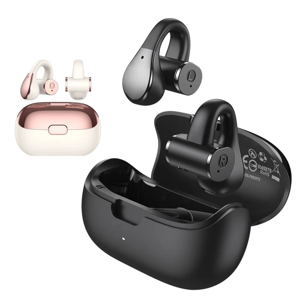 TOTU iphone17 OWS 骨傳導真 無線藍牙耳機 耳夾式 運動 藍芽耳機 SoundX系列 觸控/通話/聽歌-細節圖2