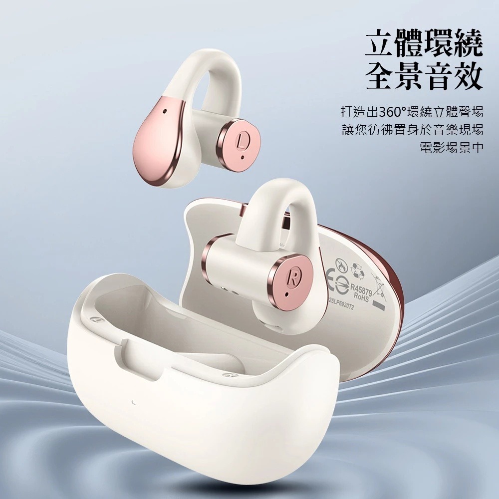 TOTU iphone17 OWS 骨傳導真 無線藍牙耳機 耳夾式 運動 藍芽耳機 SoundX系列 觸控/通話/聽歌-細節圖9