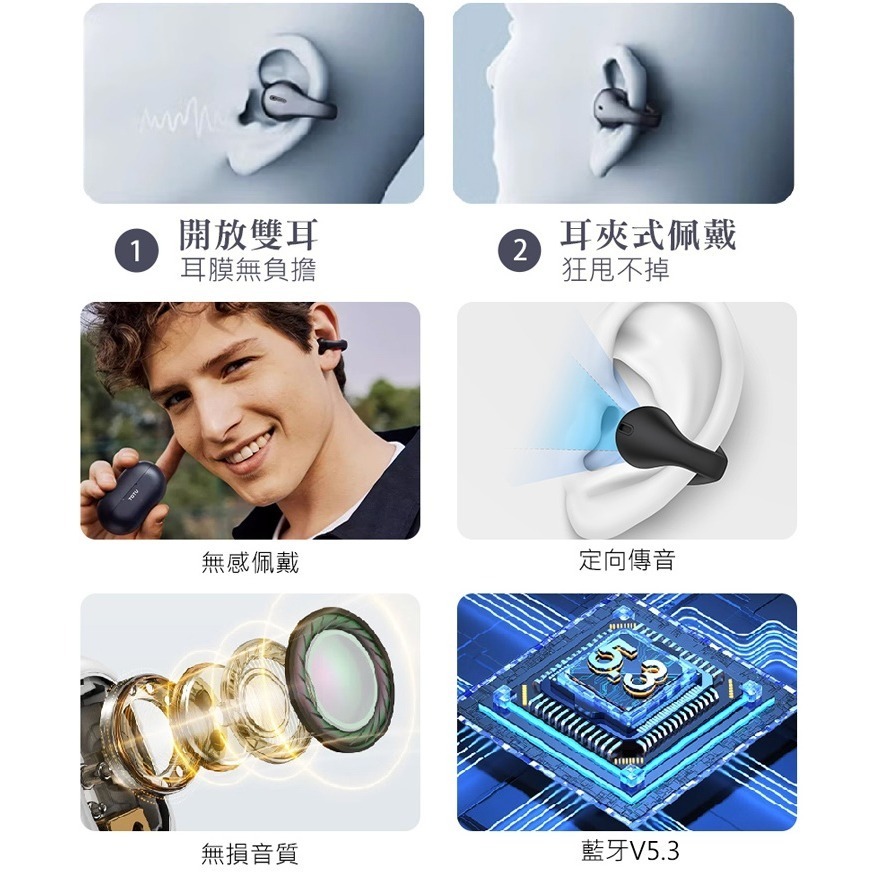 TOTU 拓途 iphone 17/16/15 OWS開放式骨傳導真無線藍牙耳機 V5.3 BE-2系列-細節圖4