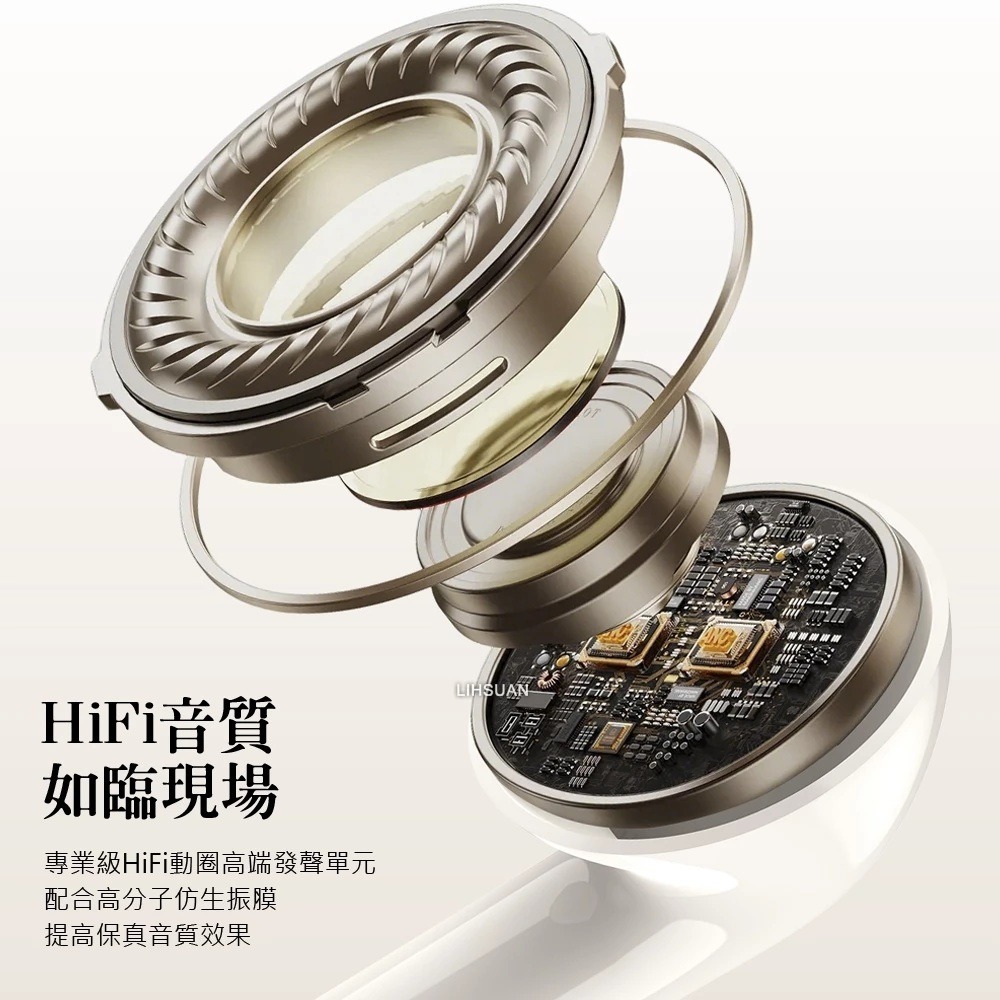 TOTU iphone17 tws 真無線 藍芽耳機 藍牙 V5.4 液態矽膠月牙耳帽/長續航/觸控MoonGem系列-細節圖8