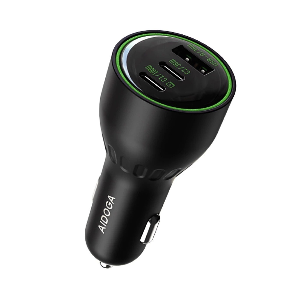 AIDOGA 136W 三孔 PD快充 Type-C+USB-A 車充 點菸器車用充電器 LED 適用手機/平板/筆電-規格圖11