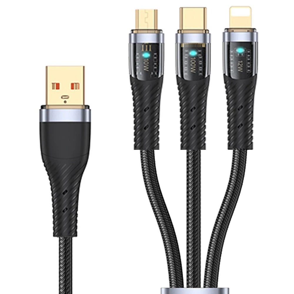 TOTU 一分三 Lightning/Type-C/安卓MicroUSB/iPhone充電線 CB-8系列 1.5M-規格圖11