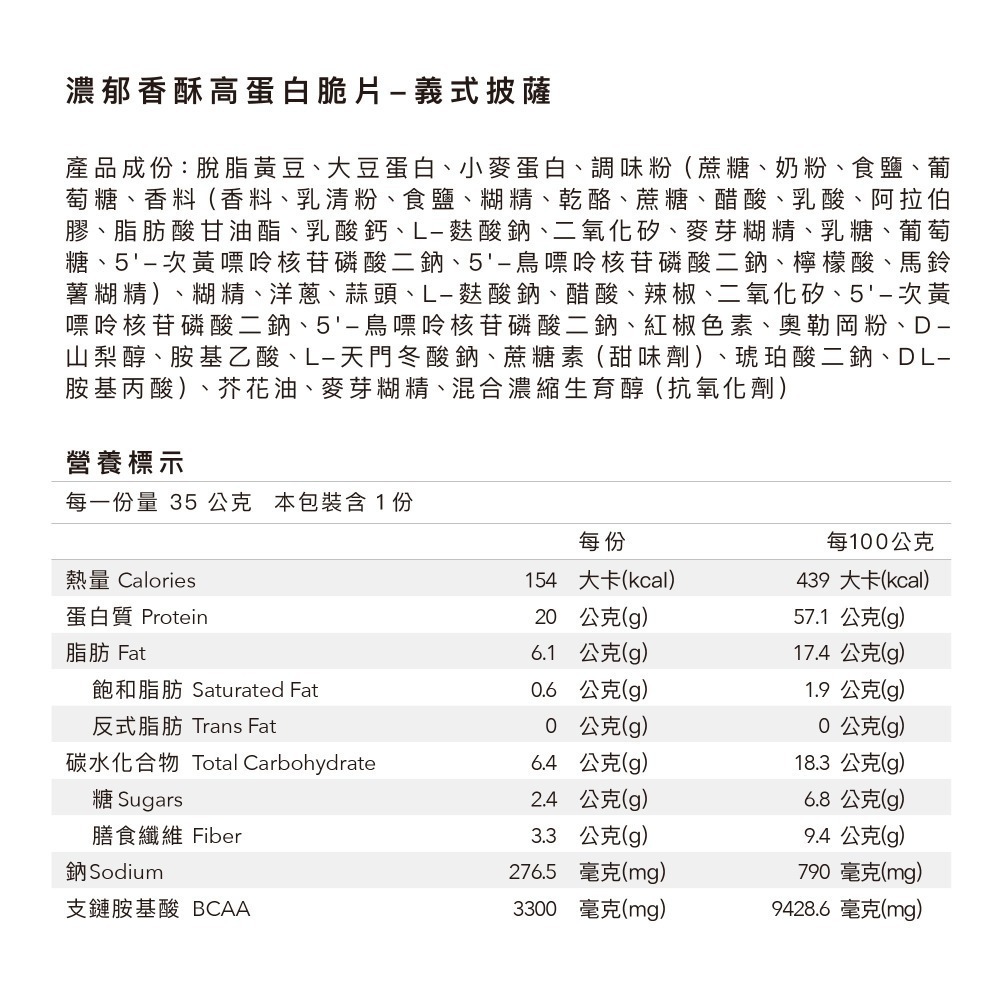 Body Goals 濃郁香酥高蛋白脆片 -奶香起司/義式披薩/ 墨西哥紅椒/酸奶洋蔥(一箱20入）-細節圖6