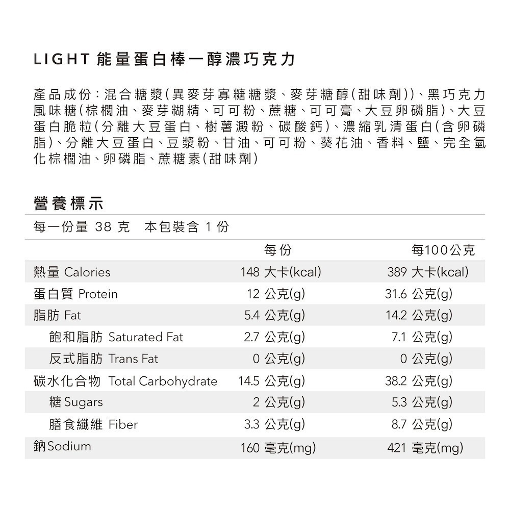 Body Goals Light 能量蛋白棒-(10入/盒)醇濃巧克力/濃厚奶油花生/戀莓白巧克力/太妃海鹽焦糖-細節圖5