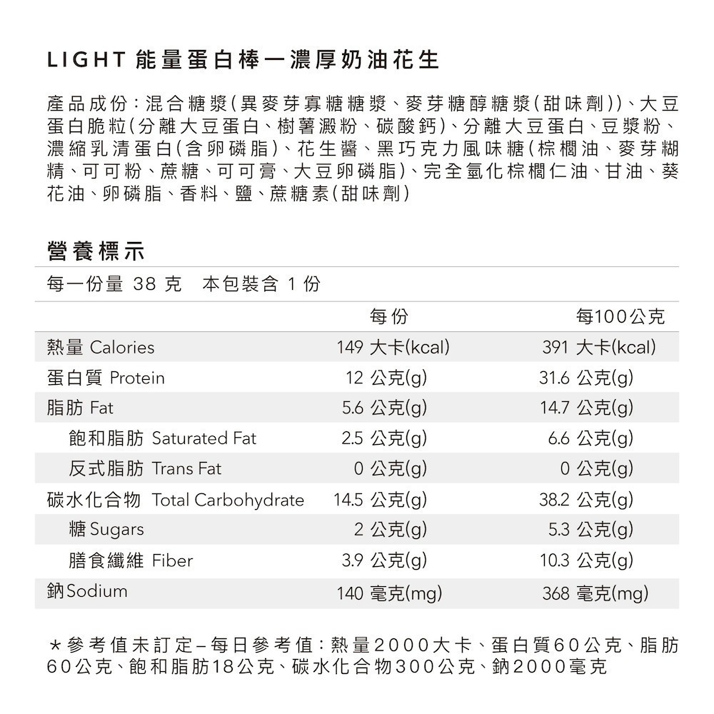 Body Goals Light 能量蛋白棒-(10入/盒)醇濃巧克力/濃厚奶油花生/戀莓白巧克力/太妃海鹽焦糖-細節圖6