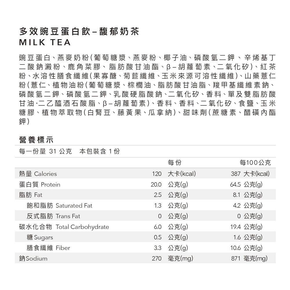Body Goals 多效豌豆蛋白飲12入組 31G/包-規格圖10