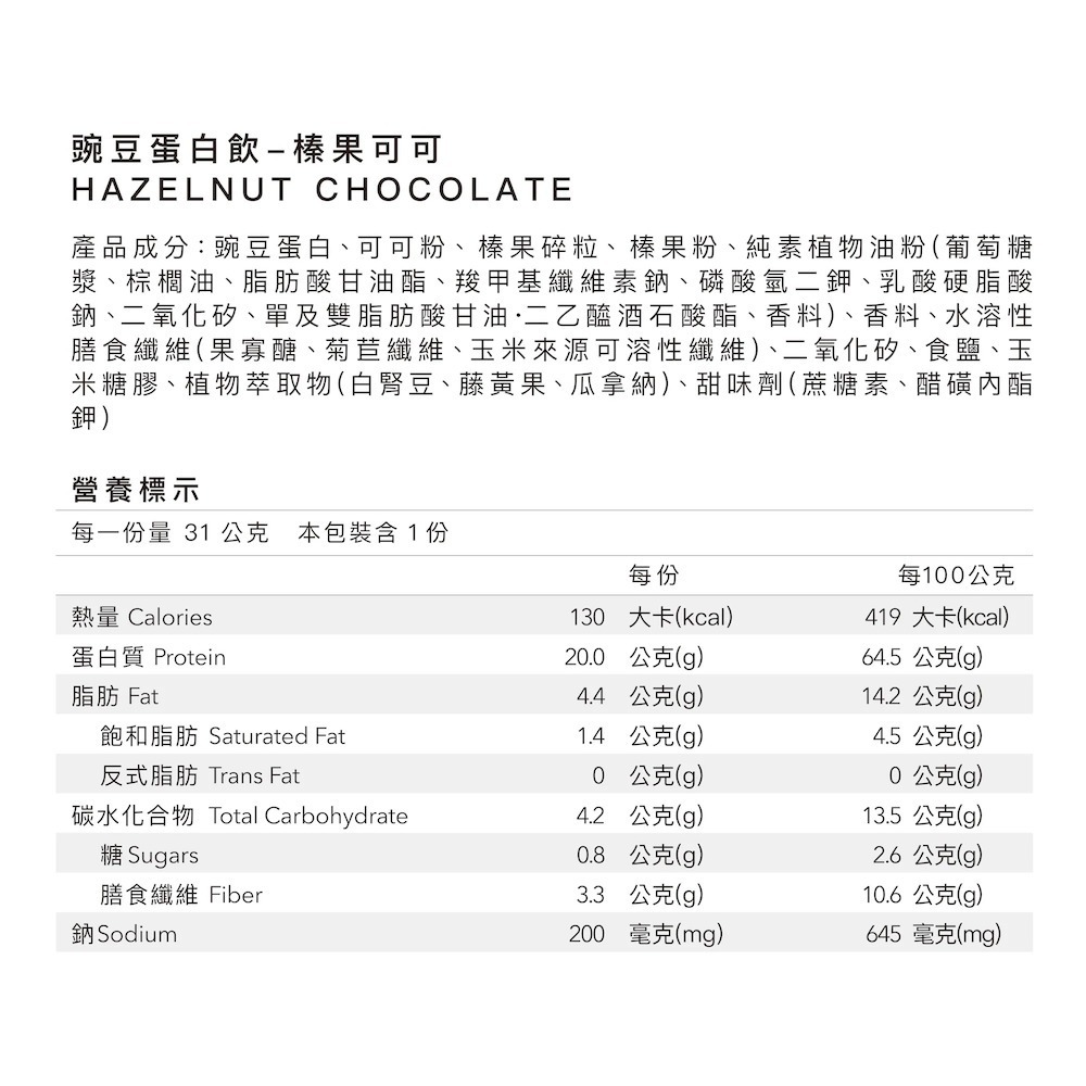 Body Goals 多效豌豆蛋白飲30入組 31G/包 （多種口味）-規格圖10