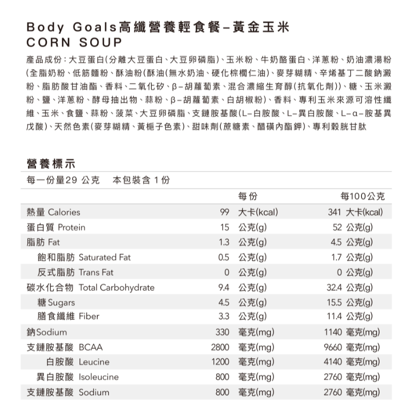 【Body Goals】高纖營養輕食餐  (31g/包，12包/30包/60包/盒)-細節圖6