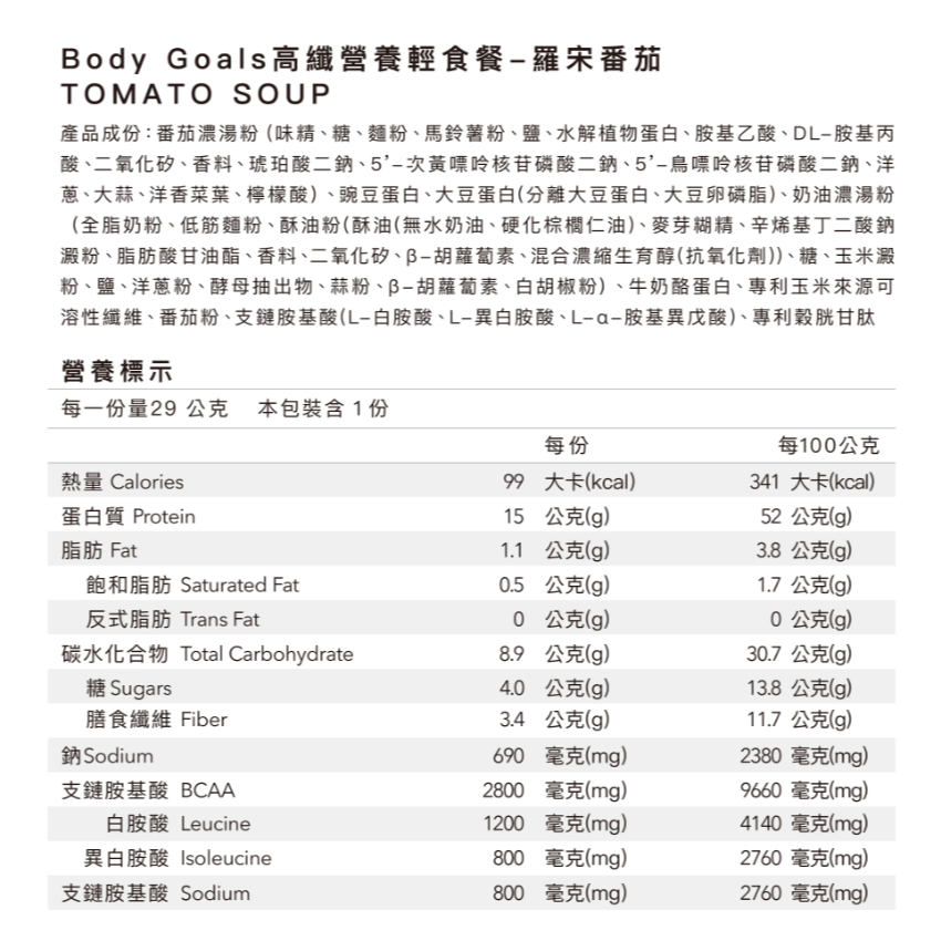 【Body Goals】高纖營養輕食餐  (31g/包，12包/30包/60包/盒)-細節圖8