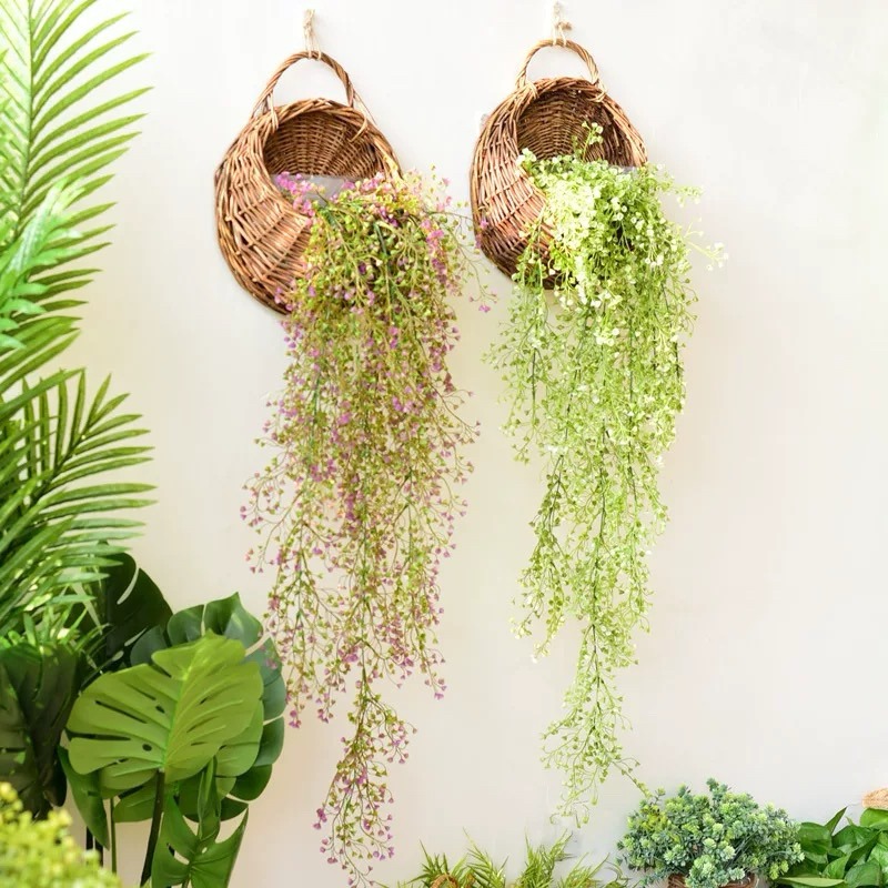 有感選物❤︎台灣現貨 藤編壁掛花籃 植栽花籃 牆壁裝飾-細節圖7