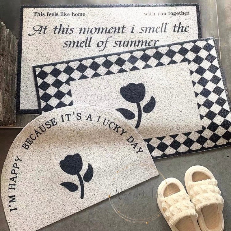 台灣現貨❤︎法式簡約大門玄關除塵地墊 入門地墊 絲圈地墊 腳踏墊 「有感選物」-細節圖2