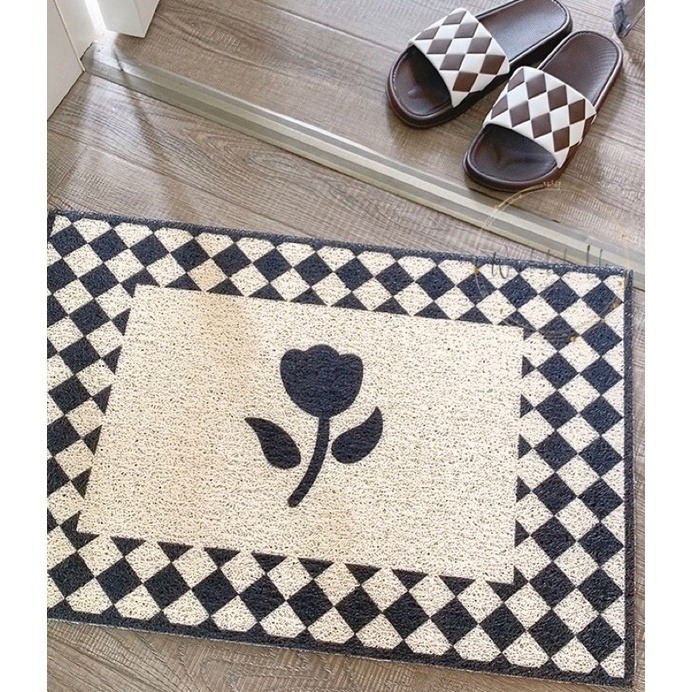 台灣現貨❤︎法式簡約大門玄關除塵地墊 入門地墊 絲圈地墊 腳踏墊 「有感選物」-細節圖3