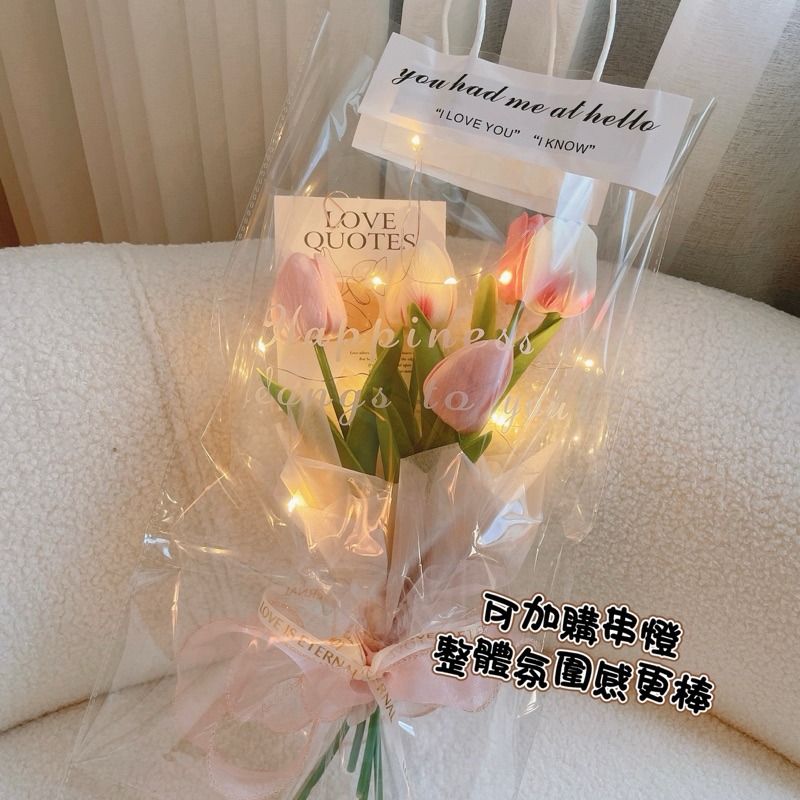 有感選物❤︎台灣現貨 韓系花束 仿真花鬱金香花束 畢業花束 送禮花束 母親節 聖誕節 情人節花束-細節圖4