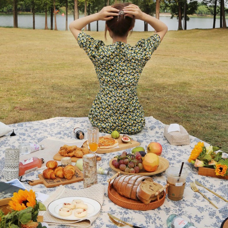 有感選物❤︎台灣現貨 質感防水野餐墊 海灘墊 露營墊 沙灘墊 桌巾-細節圖3