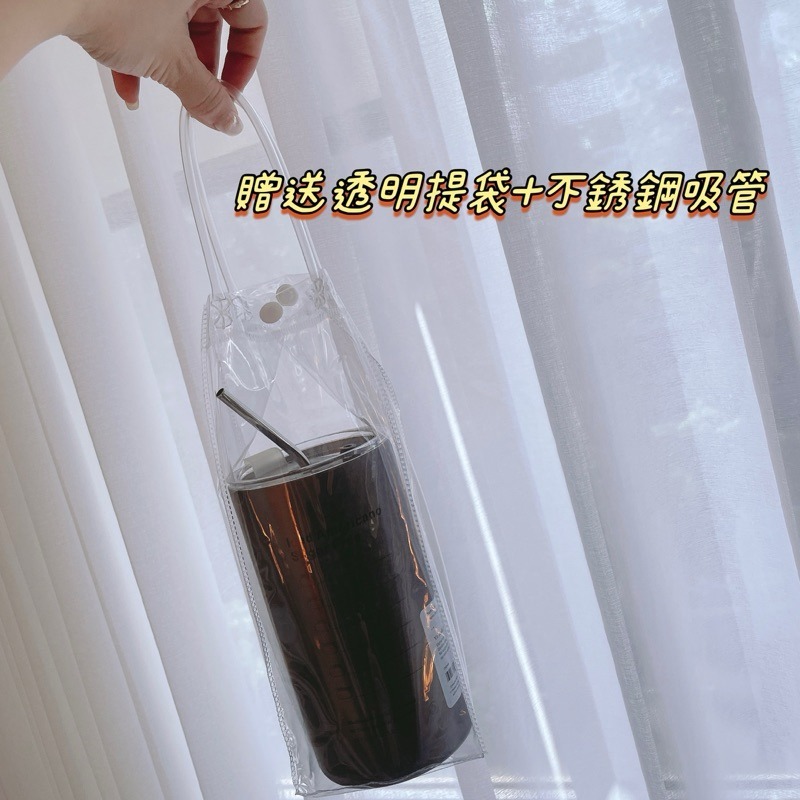 台灣現貨❤︎（送透明杯袋）雙層不銹鋼隨身杯 水壺 保溫杯 不銹鋼杯 車用杯 咖啡杯 環保杯「有感選物」-細節圖2