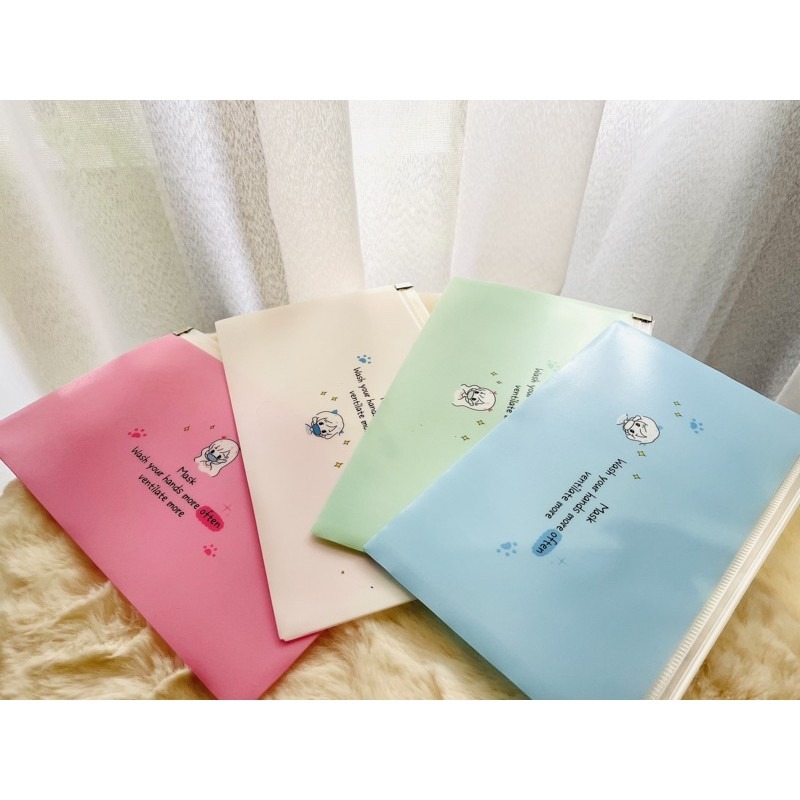 台灣現貨 可愛防水收納袋 夾鏈袋 鈔票收納 文具收納袋 pvc收納袋 口罩收納 萬用收納袋 「有感選物」-規格圖6