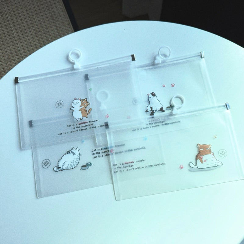 台灣現貨 可愛防水收納袋 夾鏈袋 鈔票收納 文具收納袋 pvc收納袋 口罩收納 萬用收納袋 「有感選物」-規格圖6