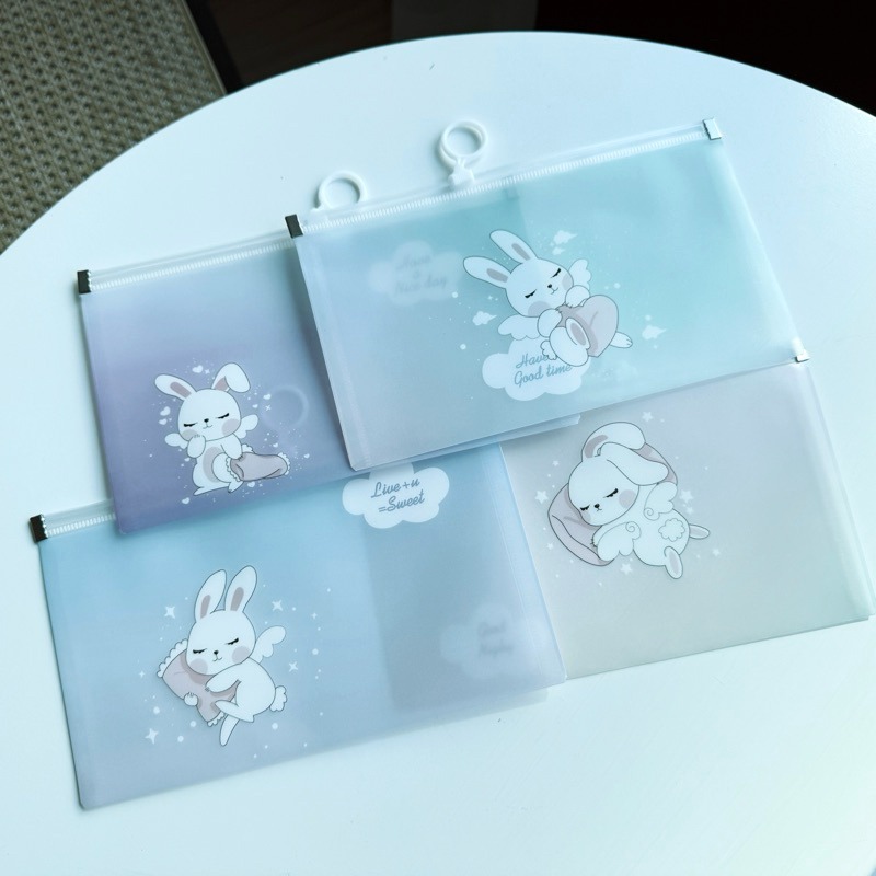 台灣現貨 可愛防水收納袋 夾鏈袋 鈔票收納 文具收納袋 pvc收納袋 口罩收納 萬用收納袋 「有感選物」-規格圖6