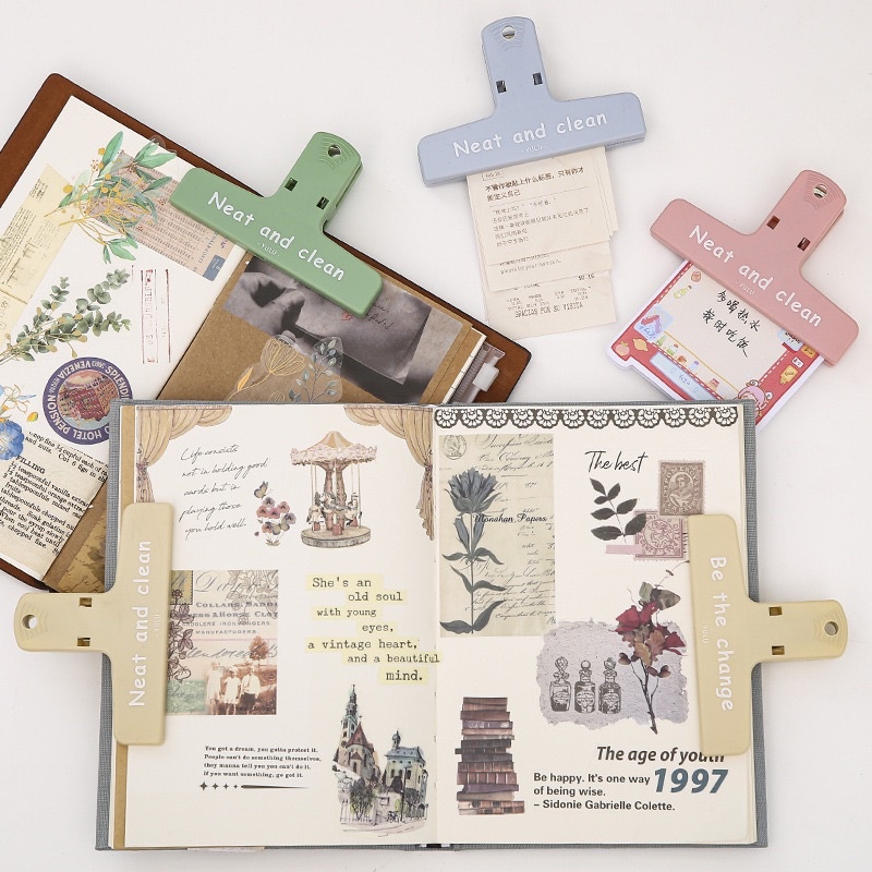 台灣現貨❤︎手帳磁鐵票據夾 夾子 長尾夾 零食夾 冰箱夾 辦公室收納 「有感選物」-細節圖2