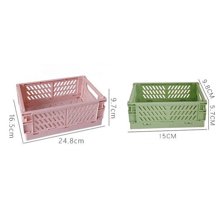 ❤︎台灣現貨❤︎馬卡龍色系折疊收納籃 桌上收納盒 文具收納盒 雜物收納盒 「有感選物」案-細節圖8