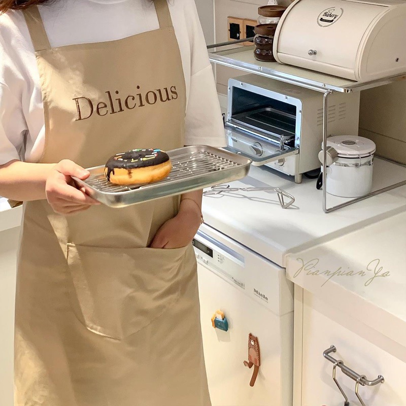 有感選物❤︎台灣現貨 防水防油廚房圍裙 甜點圍裙 工作圍裙-細節圖3