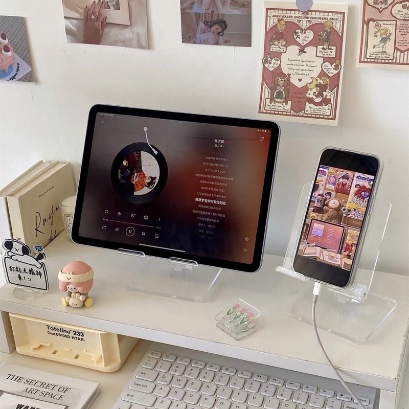 台灣現貨❤︎可調節透明壓克力手機架 手機支架平板支架「有感選物」-細節圖2