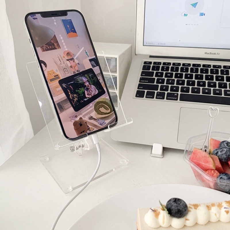 台灣現貨❤︎可調節透明壓克力手機架 手機支架平板支架「有感選物」-細節圖3