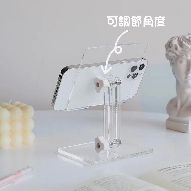 台灣現貨❤︎可調節透明壓克力手機架 手機支架平板支架「有感選物」-細節圖5