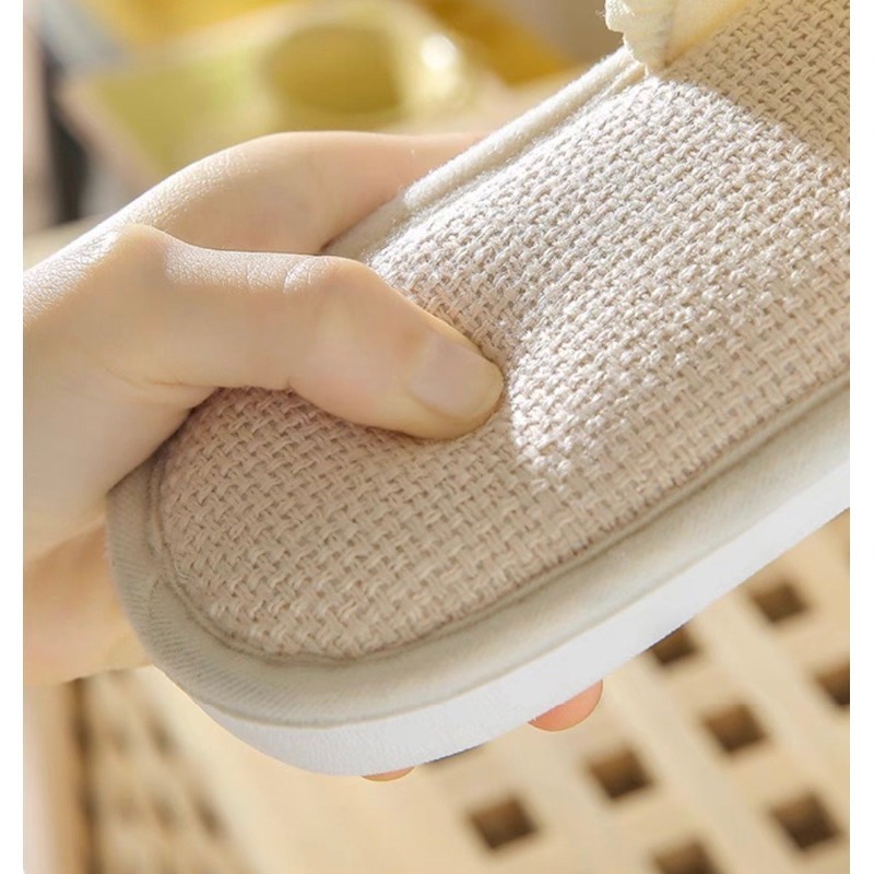 台灣現貨❤︎舒適泡泡加厚棉麻拖鞋 室內拖鞋 透氣拖鞋「有感選物」-細節圖6