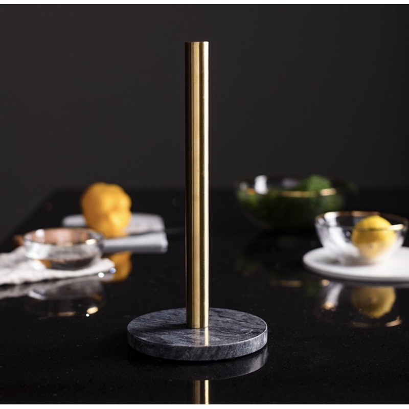 台灣現貨 北歐天然大理石廚房紙巾架 衛生紙架 廚房收納 吸油紙巾架「有感選物」-細節圖3