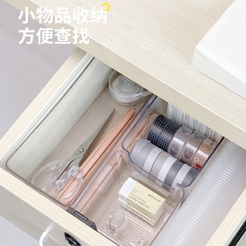 ❤︎台灣現貨❤︎透明抽屜收納盒 桌上收納 飾品收納 餐具收納盒 儲物盒「有感選物」-細節圖6