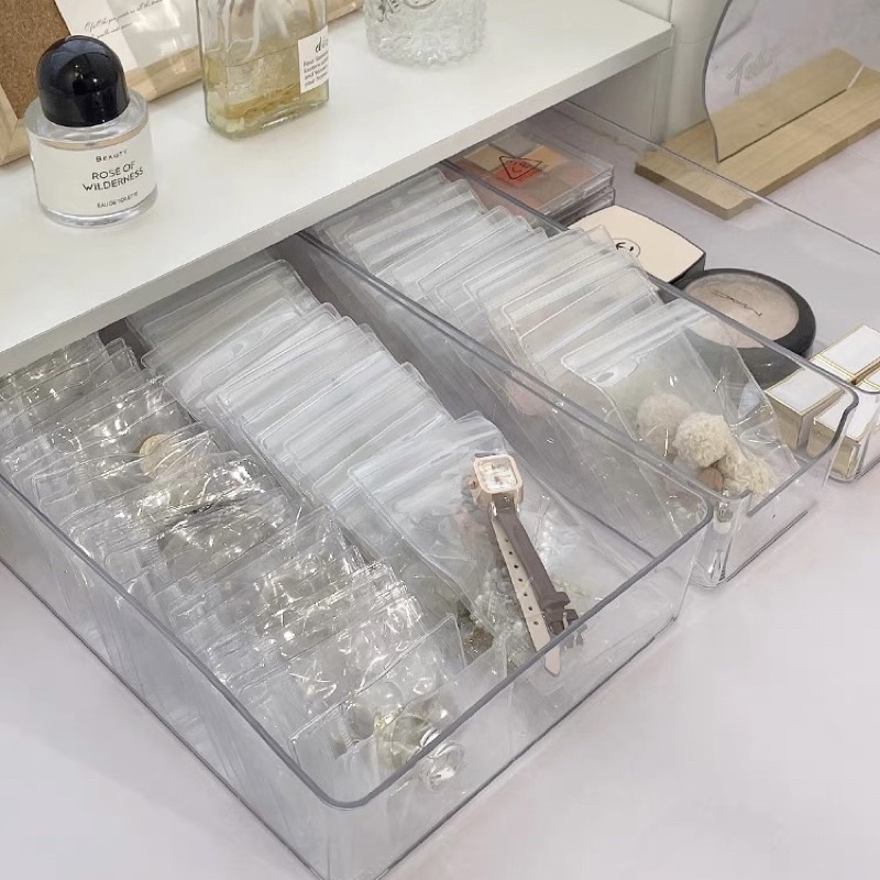 ❤︎台灣現貨❤︎透明抽屜收納盒 桌上收納 飾品收納 餐具收納盒 儲物盒「有感選物」-細節圖7