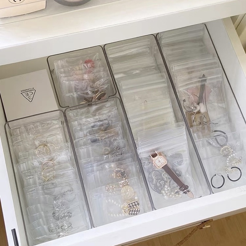 ❤︎台灣現貨❤︎透明抽屜收納盒 桌上收納 飾品收納 餐具收納盒 儲物盒「有感選物」-細節圖8